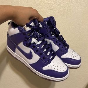 Purple dunk high Nike